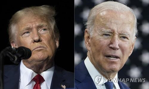 도널드 트럼프 전 대통령(왼쪽)과 조 바이든 미국 대통령(오른쪽)[AP 연합뉴스 자료사진]